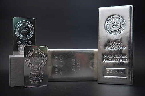 Image: Bars of silver bullion